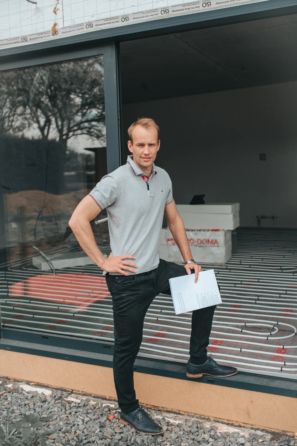 Ing. Jiří Bednář – projektant rodinných domů při odborném dozoru na stavbě