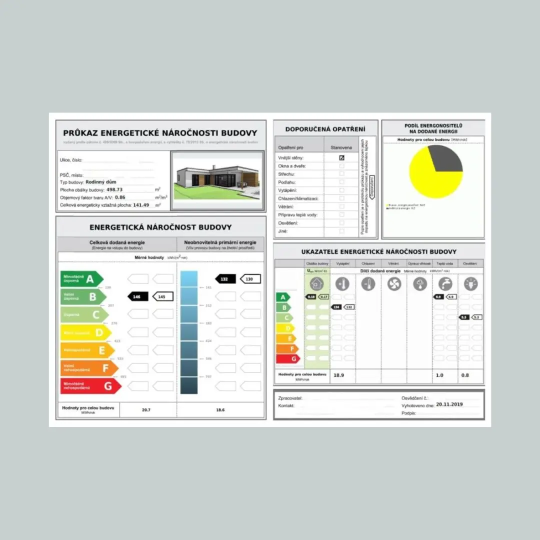Průkaz energetické náročnosti budovy (PENB) – Jiří Bednář projektant